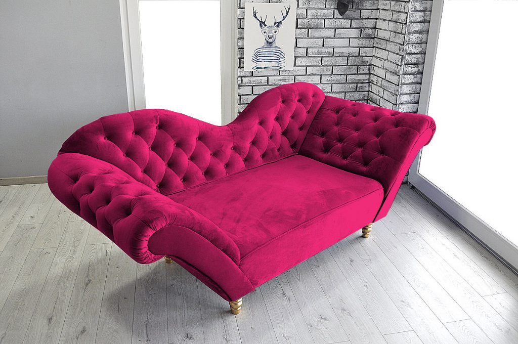 sofa glamour fuksja